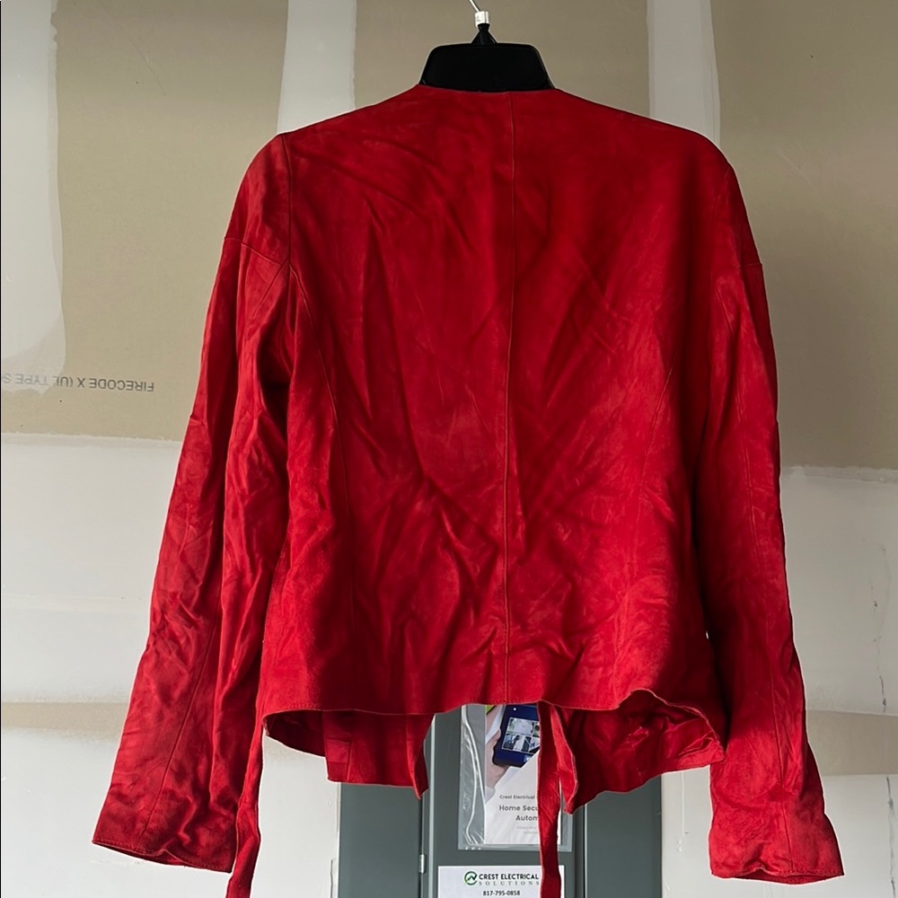 Red Open Front Jacket - Picture 2 of 3